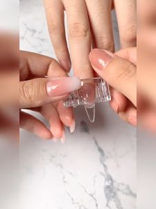 Nail Art Extension Auxiliary Stereotype Transparent Clip DIY Nail Art Nail Piece Fixed Poly Gel Extension Tips Clip Manicure Art Decor Tool