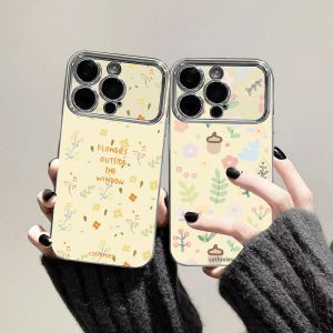 Upaitou Case For Samsung A20s A15 A05 A03s A14 A04E A12 A05s A11 A32 A04 A10s A54 A50 A24 A52 A2 4G 5G Beautiful Flowers With Bracket Chain Electroplated Large Window Lens Phone Case Lens Protective Silicone Shockproof Soft Back Cover