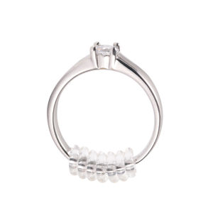 Invisible Size Adjustment Ring Super Fine Elastic Anti-Slip Diamond Ring Adjustable Band Silicone Material Womens Fashion Jewelry