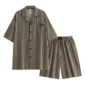 yuenei | Summer Cotton Short Sleeve Pajama Set