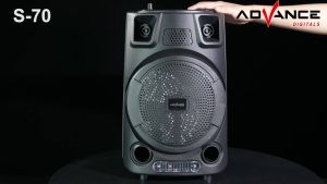 Salon Bluetooth Full Bass ADVANCE S-70 FREE MIC Karaoke Speaker Bluetooth Full Bass Subwoofer 8 inch Speaker Aktif Super Bass Subwoofer Full Bass