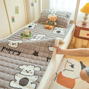 Thickened Student Dormitory Mattress Winter Milk Velvet Bed Sheet Single Fleece Thin Model Bed Protector Pad Matress