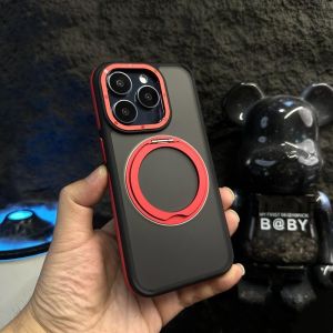 360° Rotating Magnetic Stand Compatible with New Models 16 15Promax 14Pro Matte 13 Anti-Slip 12 Advanced plus Lens Full Cover 11 Wireless Charging Protective Case