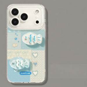 YOUSIDUN | is suitable for Apple 18promax mobile phone case iphone1716 with mirror 15 with stand 14 silicone 12 blue all-inclusive 18pro anti-fall cute 13 with lanyard 17pro set
