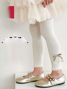 Girls Thin Cotton Tights Princess Style High-Tube Socks for Spring Summer Outfit Matching Skirts Childrens Wear Baby Socks