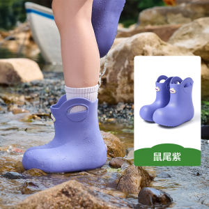 Ultra-Light Anti-Slip Childrens Rain Boots Kocotree Brand Casual Style Mid-Calf EVA Material for Boys And Girls 3-12 Years Old