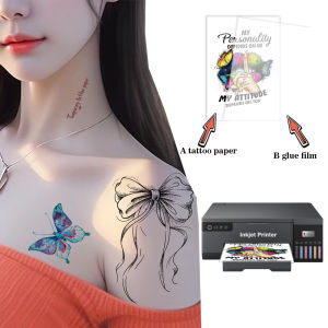 A4 Size For Laser & Inkjet Printer Printable Transparent Tattoos Printing Paper Transfer Paper Temporary Tattoos Sticker