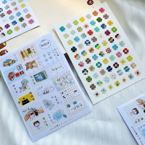 Spicy Rice Cake Weekly Reward Stickers Lucky Double Business Supplies Cultural Goods Paper Products Four Leaf Clover Reward Vouchers