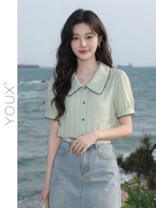 YOUXIANG | Áo Sơ Mi Dễ Thương Thoáng Mát Tay Ngắn