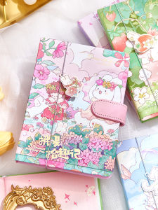 Thickened Gold-Stamped Cartoon Notebook Cute Diary Notebook Magnetic Buckle Birthday Gift for Girls Creative Cute Planner Journal