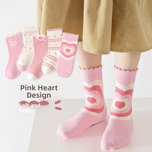 Miiow | Breathable Striped Cotton Socks For Girls Children Mid-calf Autumn Socks Sweet Student Socks Absorb Sweat MiiOW Cat Person