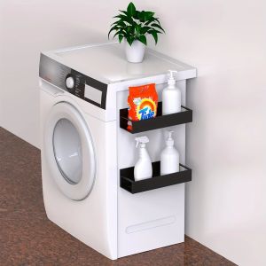 Magnetic suction refrigerator layered side storage shelf without punching household kitchen washing machine hook