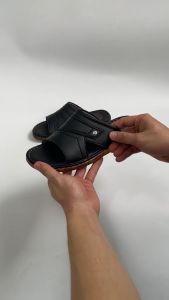 Dép Da Nam Quai May Dinosa M723Dép Trung Niên Đính Khuy Cao Cấp.