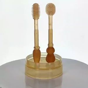 Set rơ lưỡi và bàn chải đánh răng silicon siêu mềm giúp chăm sóc răng miệng cho bé từ Vệ sinh răng miệng 0- 24 tháng-HAUSE