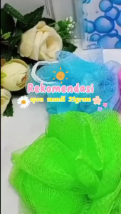 Spon mandi isi 6 pcs spons sabun uk 30gram.