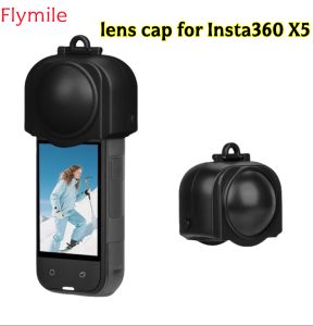 Flymile X5 Lens Cap Protective Cover for Insta360 X5 Accessories Lens Guard Portable Scratch-resistant Shell Black
