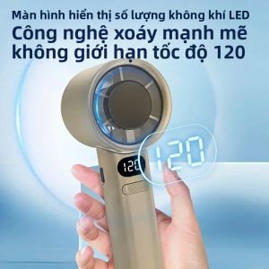 Quạt Cầm Tay Mini Không Cánh Sạc USB Tốc Độ Cao Dùng Cho Cá Nhân Khi Di Chuyển