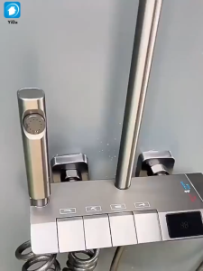 ฝักบัว ชุดฝักบัว ชุดฝักบัวอาบน้ำชุดใหญ๋ ฝักบัวอาบน้ำแรงดันสูง ชุดฝักบัวอาบน้ำสีดำ อุณหภูมิการแสดงผลแบบดิจิตอล