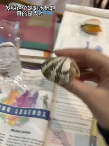 จําลองหอยปืนฉีดน้ําของเล่นหากินเด็กฤดูร้อนกลางแจ้งเล่นน้ําอุปกรณ์ประกอบฉาก