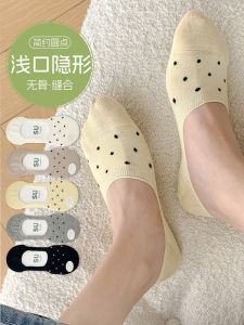 Boat Socks for Women New Style Invisible Anti-Slip Thin Cotton Summer Shorts with Moisture Absorption and Perspiration Absorption