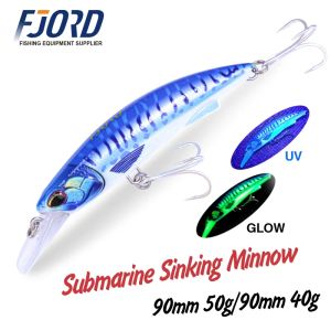 FJORD Heavy Minnow 90S Saltwater Sea Fishing Lure 40g 50g Professional Artificial Bait with Submarine Shot Fishing Bait Supplies