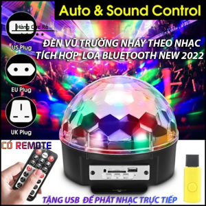 ĐÈN LED VŨ TRƯỜNG TO NHÁY THEO NHẠC TÍCH HỢP LOA BLUETOOTH MỚI NHẤT 2024  ĐÈN NHÁY TẾT 2024 TẶNG KÈM USB - ĐÈN NHÁY TẾT  ĐÈN LED 7 MÀU XOAY 360 ĐỘ