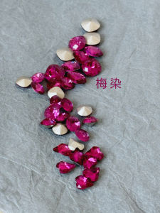 East Ocean Crystal K9 Pigeon Egg Medium Large Oval Amber Velvet Red Nail Drill Sharp Bottom Diamond Beauty Tool from China