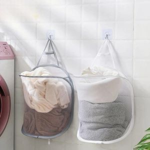Hanging Laundry hamper Baby Kids Dirty Clothes Hamper Mesh Pop Up Laundry Hamper Used for Bathroom
