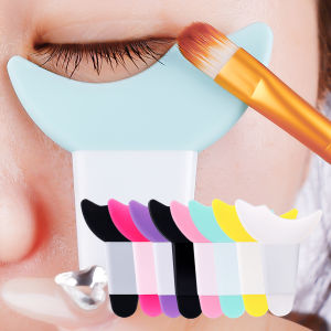 3 in 1 Eyelash Eyeshadow Eyeliner Auxiliary Guard Tool Pads Reusable Silicone Eye Makeup Auxiliary Tool Mascara Eyelash Shield Applicator