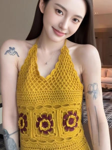 chaqi | Áo ba lỗ hở lưng gợi cảm phong cách Mỹ cổ điển dành cho nữ mùa hè mới ôm vừa vặn tôn dáng ngắn thời trang