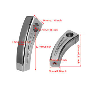 1"25MM Motorcycle Heightening Fixed Seat Clamps Risers Handlebar Bar Risers Mount Chrome For Harley Honda Shadow Kawasaki