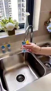 Đầu Vòi Rửa Bát Tăng Áp Đầu Vòi Rửa Chén Lọc Nước Áp Xoay 360 Có Thể Kéo Dài Chống Bắn Nước Ra Ngoài