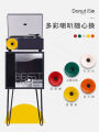 Fennessy Donut I5s Professional Desktop Black Vinyl Record Player Bluetooth Speaker Turntable High Quality Sound System. 