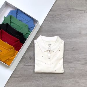 Áo Thun Có Cổ Polo Nam YODY in hình học basic thấm hút mồ hôi co giãn tốt APM5193
