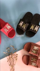 SandSo - 1806 PTY Sandals Sandal Wanita Perempuan Karet Rubber Slip On Slipper Flip Flop Flipper Flat Teplek Dewasa Sendal Empuk Lentur Slide Jelly Rumah Kamar Mandi Kantor Kerja Pantai Perempuan Slop Selop Plain Polos Casual Anti Air Licin Indoor Outdoor