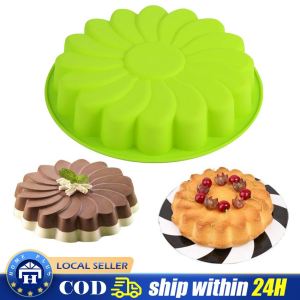 Sunflower Silicone Birthday Cake Baking Pans Handmade Bread Loaf Pizza Toast Tray Silicone Cake Molds Handmade Soap Baking Crafts Cake Mould Decoration Tools