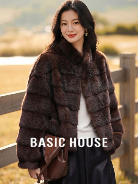 Basic House | Áo Khoác Lông Giả Cổ Đứng Phiên Bản Mới 2026 | Lazada.vn
