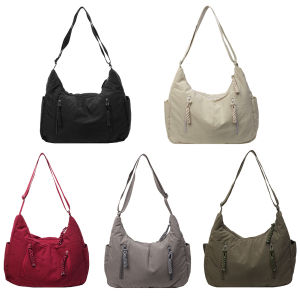 Women Crescent Crossbody Bag Multi-Pocket Lightweight Shoulder Bag Large Capacity Work Satchel Bag Female Shopping Bag