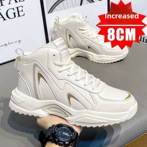 Dad Elevator Shoes Men 8cm Spring & Fall Teenagers Casual Trendy All-Match Sneaker Invisible Height-Increasing Shoes Elevator Shoes Men 10cm