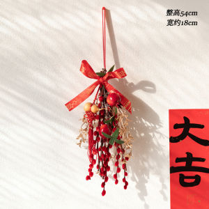 New Year Red Plum Blossom Fake Flowers Decorative Bouquet Modern Style Home Decoration Silk Flower Artificial Fruit Living Room Hanging Ornament