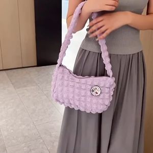 Tas Selempang Bahu Wanita Awan Lembut Bubble Pin Korea Fashion Shoulder Bag Nylon Warna JCPBG12