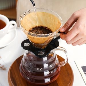 Coffee Pot and Filters Pour Over Coffee Starter Set Craft Coffee Maker Dripper and Reusable Glass Permanent Filter
