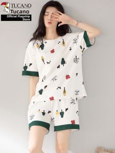 TUCANO | Cotton Summer Womens Casual Cartoon Sleepwear Set