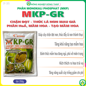 [COMBO 3 GÓI] Phân monokali phosphat (MKP) MKP-GR – Chặn Đọt Thúc Lá Non Mau Già Phân Hóa Mầm Hoa Tạo Mầm Hoa (Gói 250g)