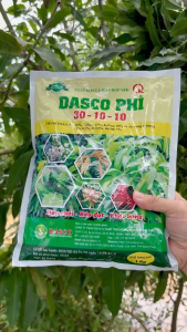 Phân Bón Lá Hỗn Hợp NPK DASCO PHÌ 30-10-10 – Mập Chòi Kéo Đọt Phát Bông (Gói 1kg)