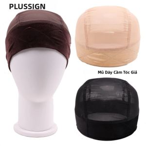 Mũ Lưới Giữ Tóc Bằng Nhung Đen Có Thể Điều Chỉnh Plussign 1 Chiếc Thoải Mái Thoáng Khí Dành Cho Nữ