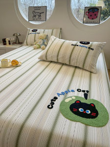 Suxuan | Summer Old Coarse Cloth Apple Coal Balls Embroidered Bed Sheet