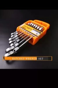 DINGQI Kunci Ring Pas Flexible Set Flexible Combination Wrench Set 15002