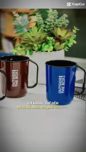 Ca quai 2 màu 500ml ca uống nước ly uống nước đa sắc màu hiện đại bắt mắt nhựa Duy Tân