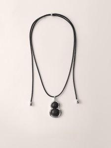 Black Gourd Pendant Necklace Womens Long New 2025 Fashion High-End Lightweight Luxury Sweater Chain Accessory Original Design